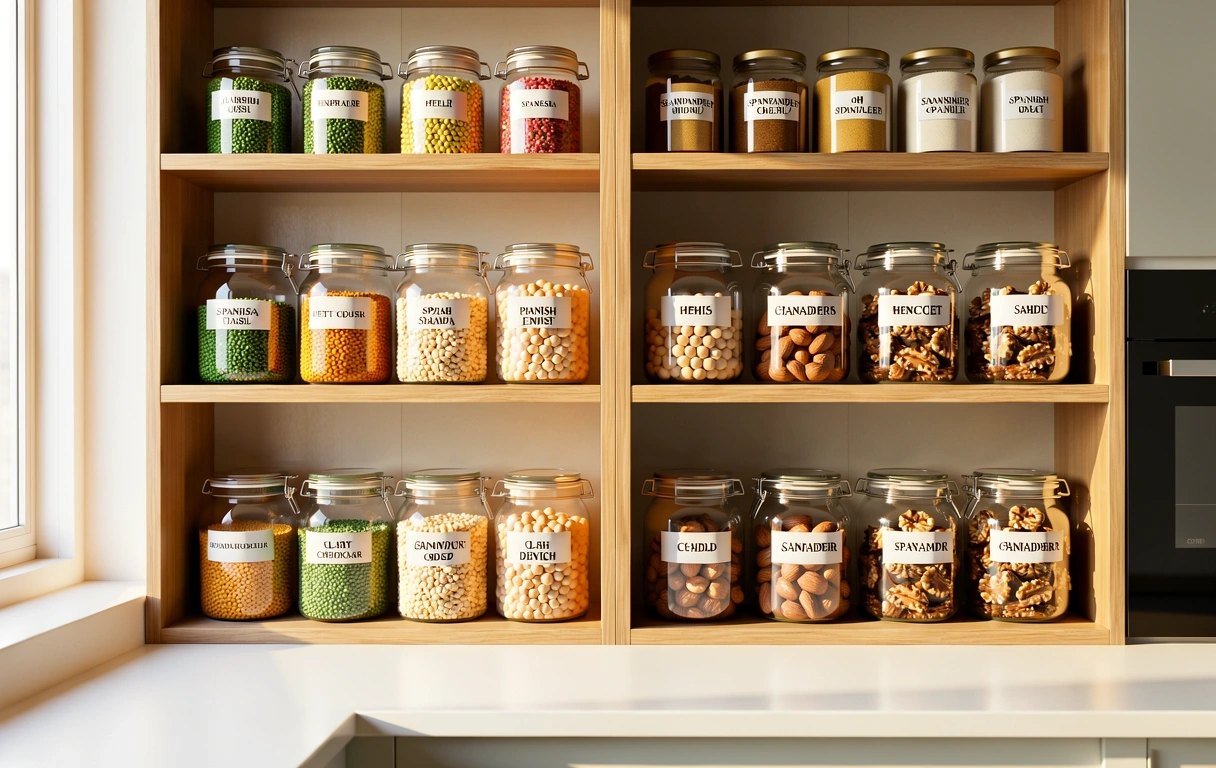 Organización de despensa saludable