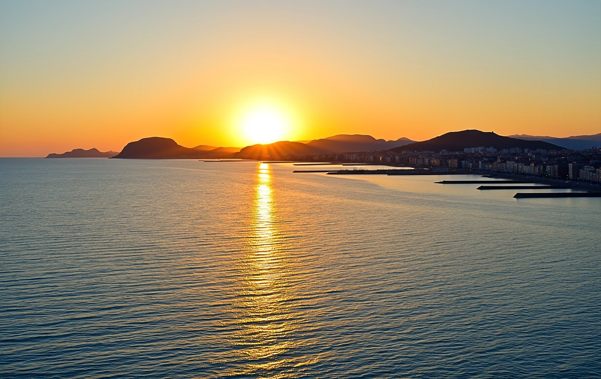Bahía de Santander al atardecer